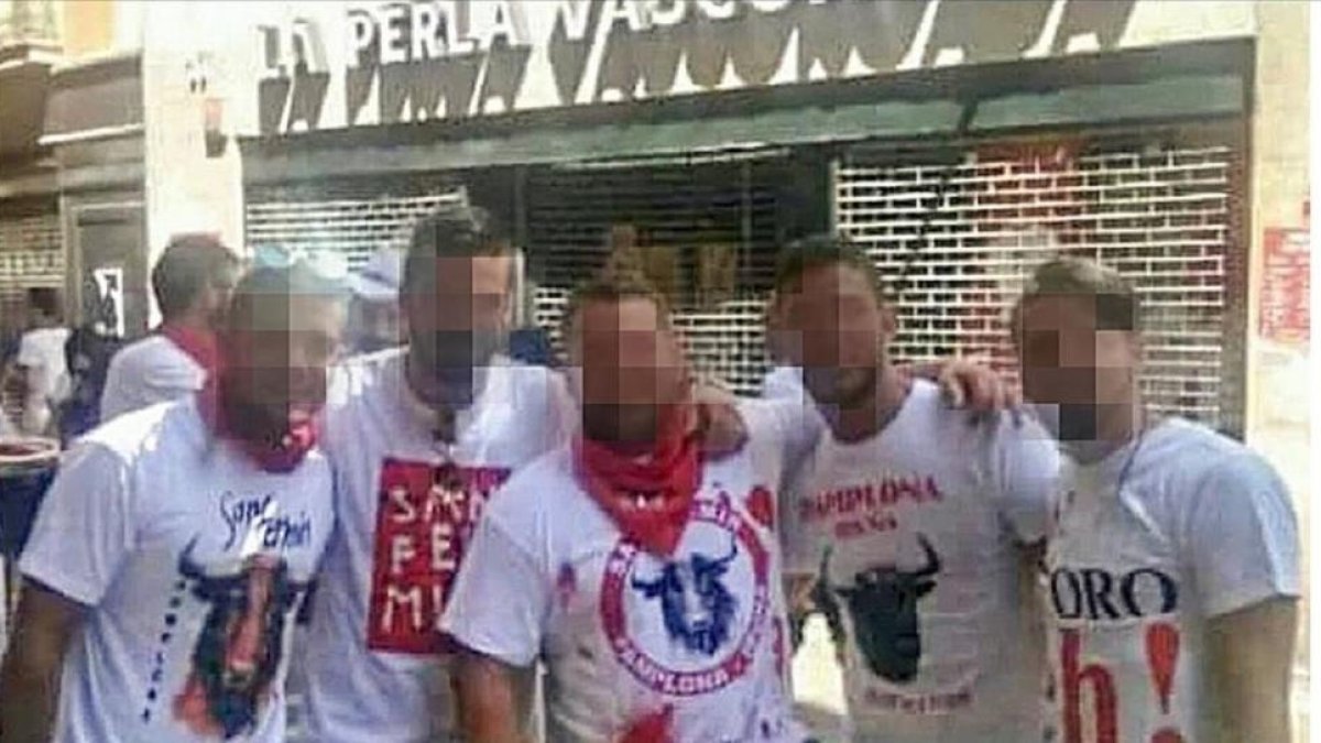 Los cinco miembros de La Manada en Sanfermines