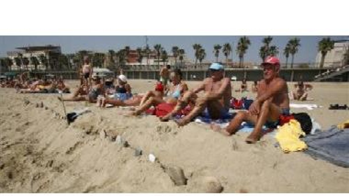 Jubilados en la playa