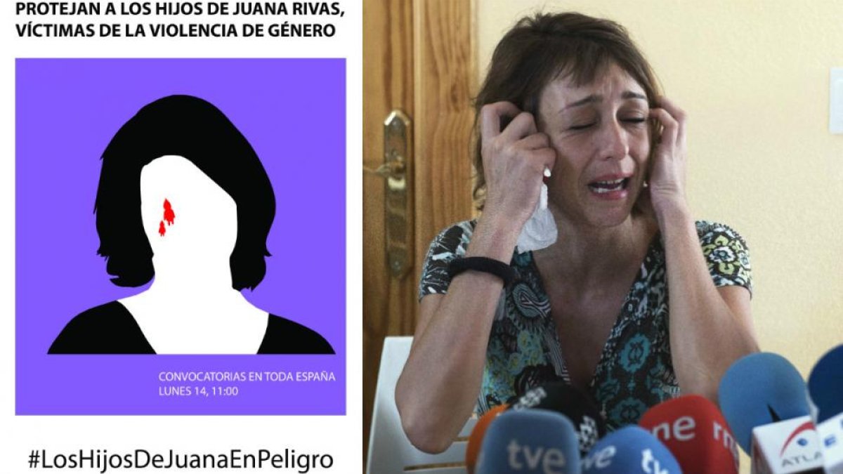El cartel de la campaña #LosHijosDeJuanaEnPeligro.
