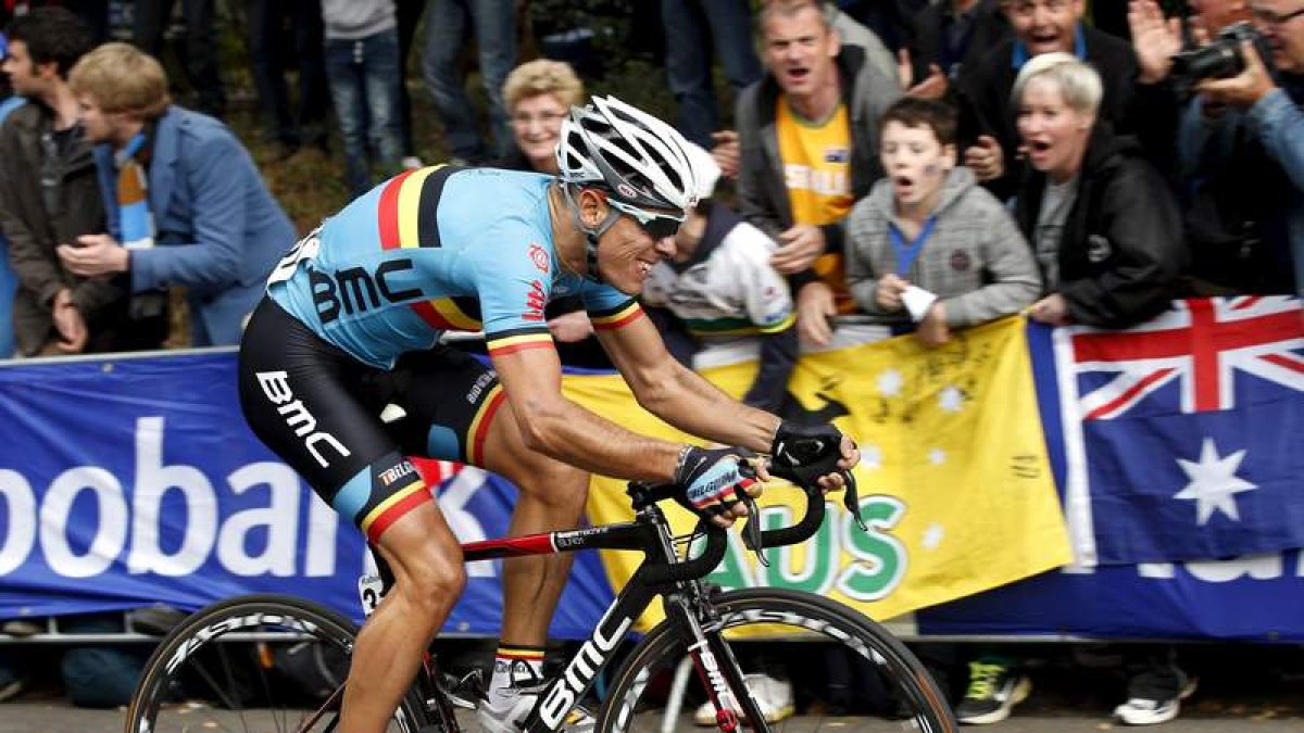 Gilbert en los Campeonatos del Mundo en Valkenburg.