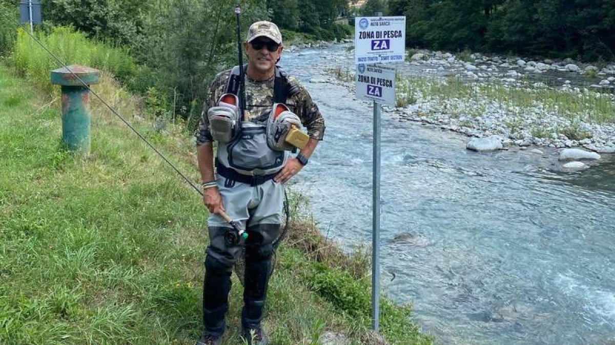 Francisco Javier Álvarez Tejedor, representante leonés en el Mundial Máster de Pesca en Italia. DL