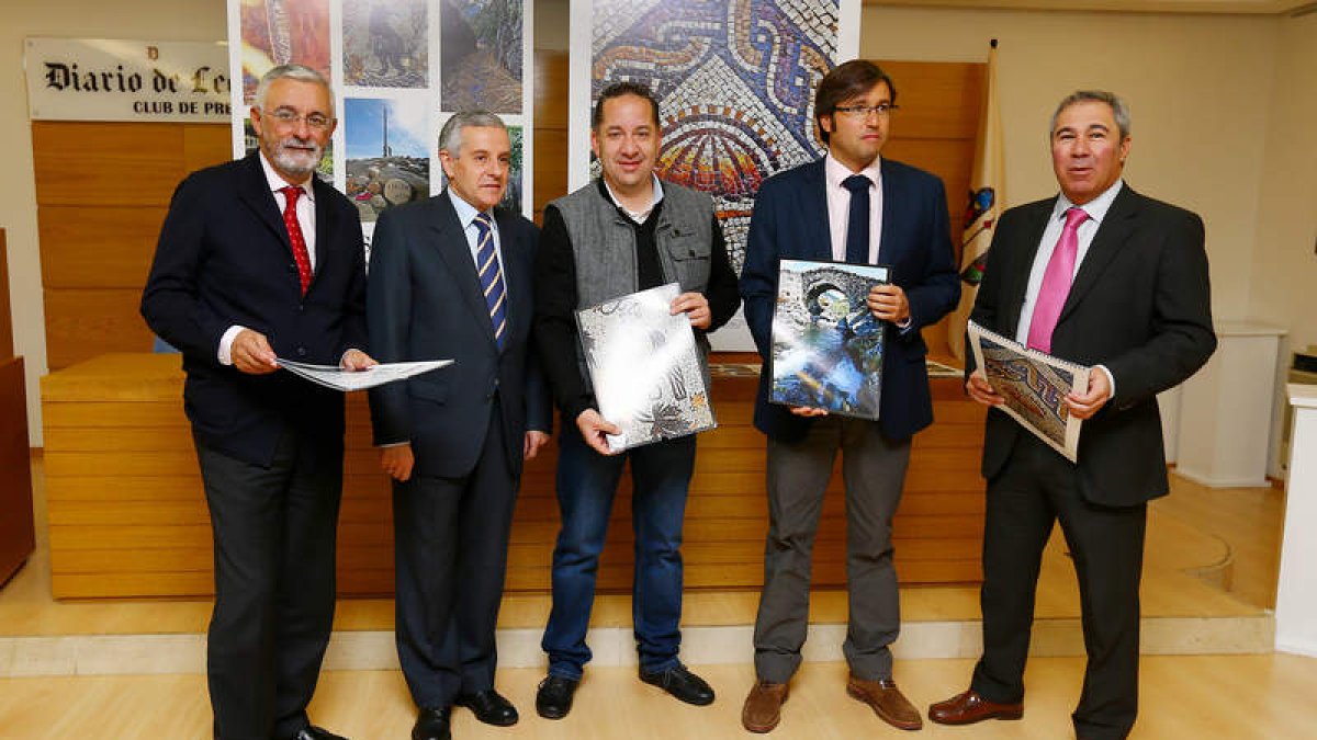 Santiago Sarmiento, Emilio Gutiérrez, Ramiro J. López, Emilio Orejas y Joaquín Sánchez Torné, ayer en la presentación.