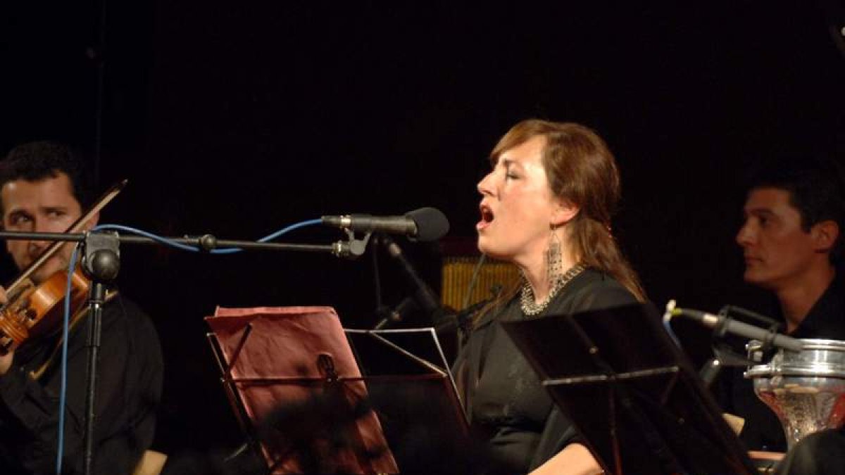 María José Cordero durante uno de sus conciertos.