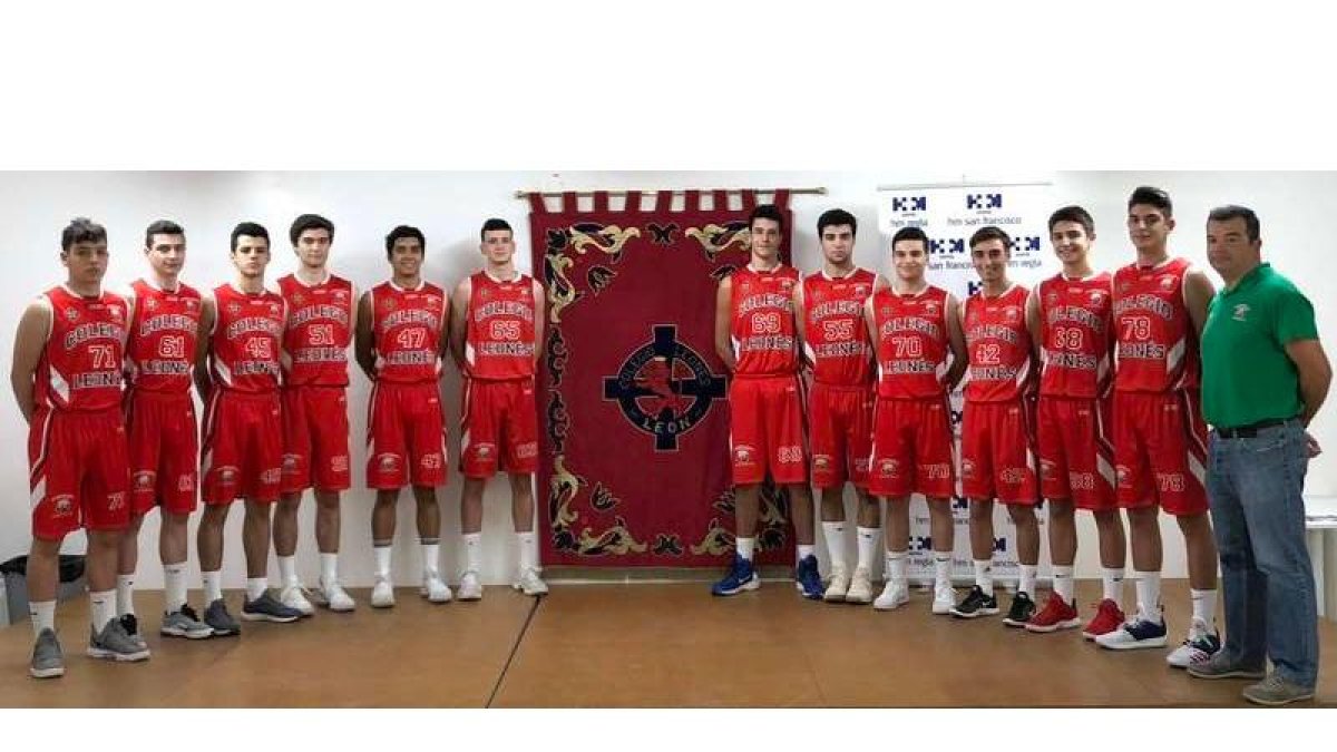 Formación del Colegio Leonés A que milita en la 1.ª División Júnior Masculino.