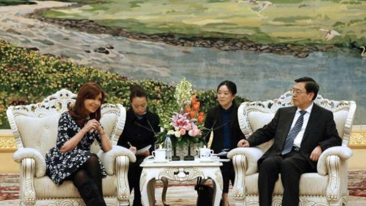 La presidenta argentina durante su visita oficial a China.
