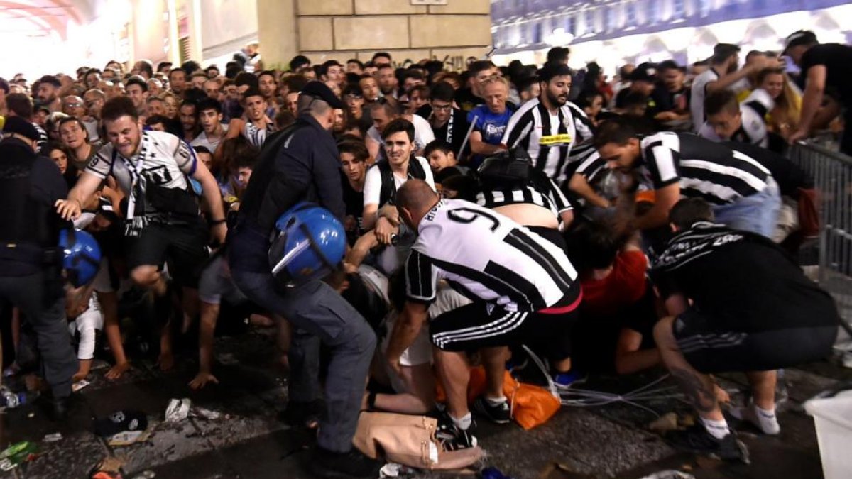 Escenas de pánico en Turín.