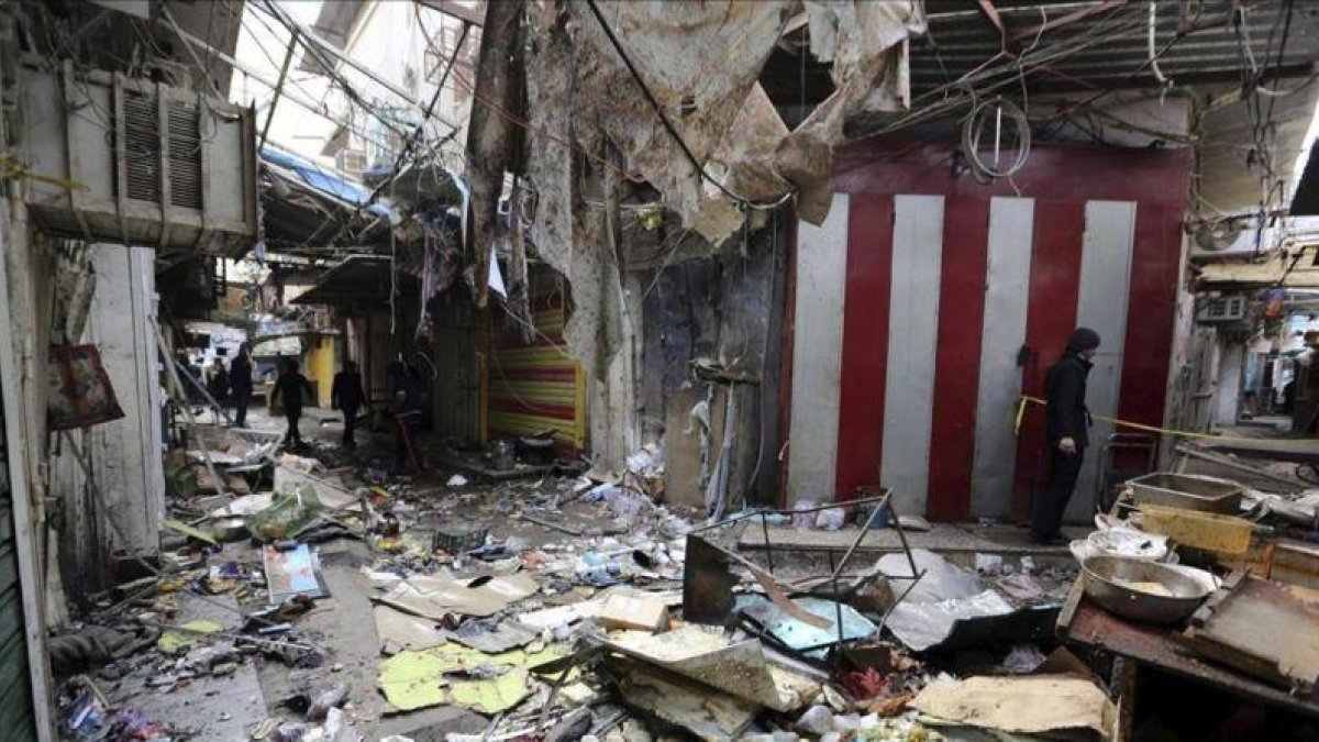 Mercado en Bagdad donde se perpetró un atentado terrorista el pasado 31 de diciembre.