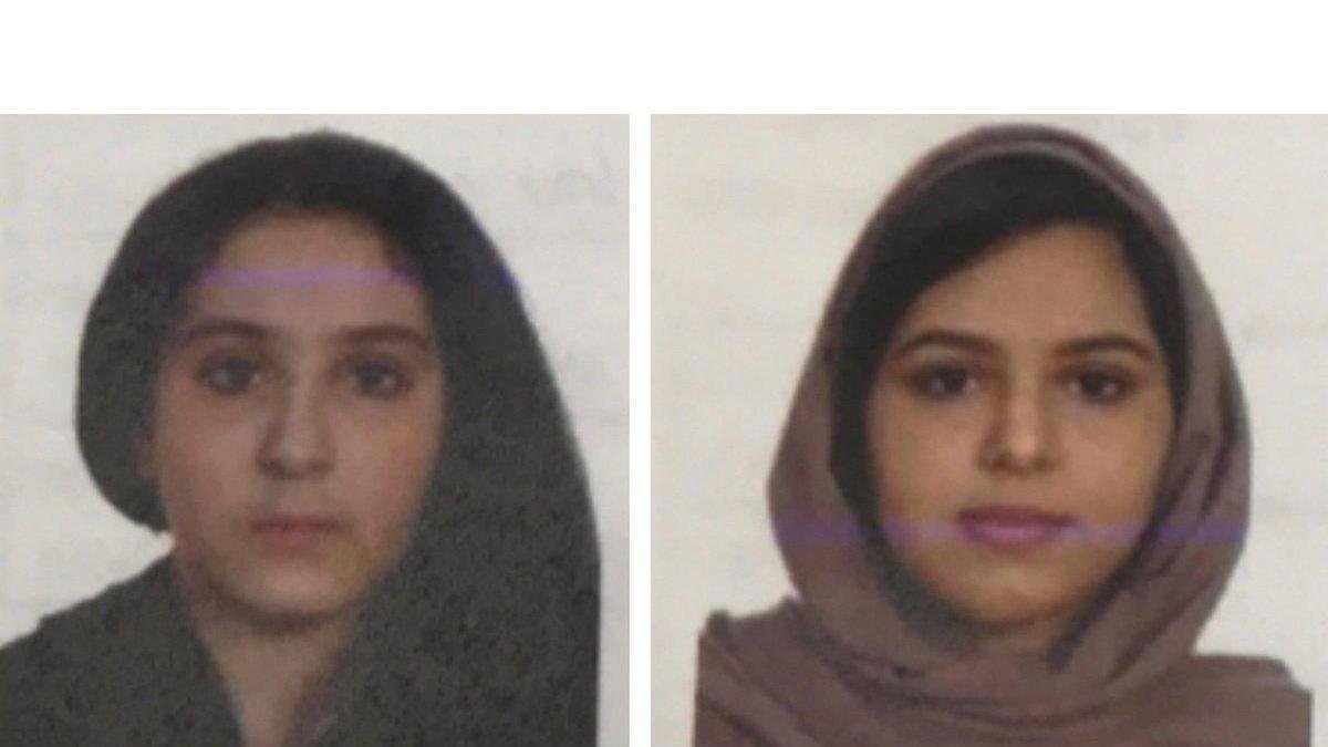 Las hermanas Tala Farea (i), de 16 años, y Rotana Farea (d), de 22.