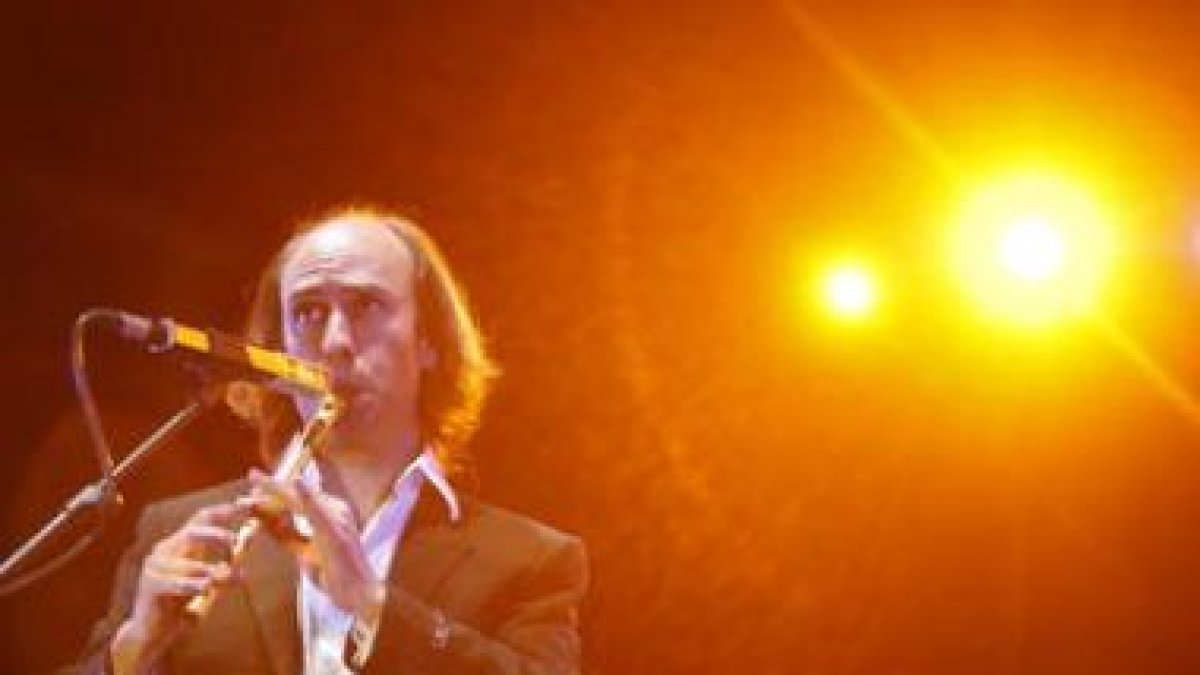 Un momento del concierto en Astorga en el que Núñez presentó su último trabajo.