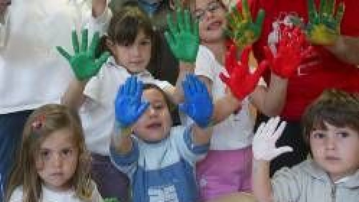 Los niños del Colegio Público Luis Vives, en un momento de la actividad el año pasado