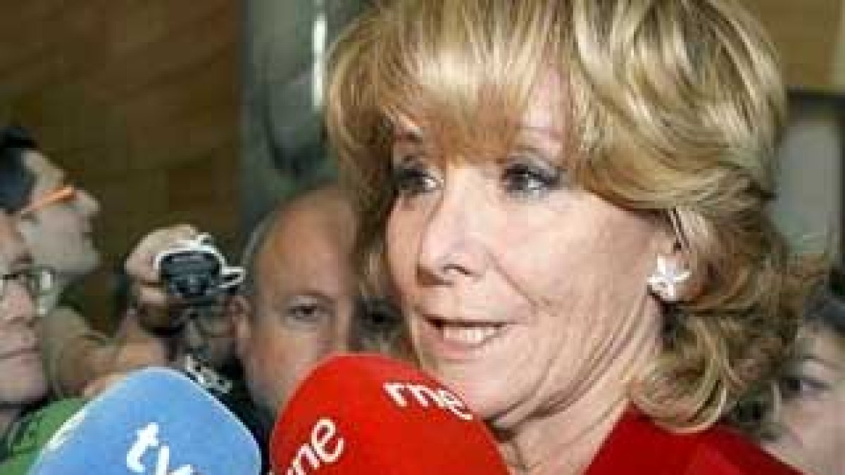 La presidenta de la Comunidad de Madrid, Esperanza Aguirre.