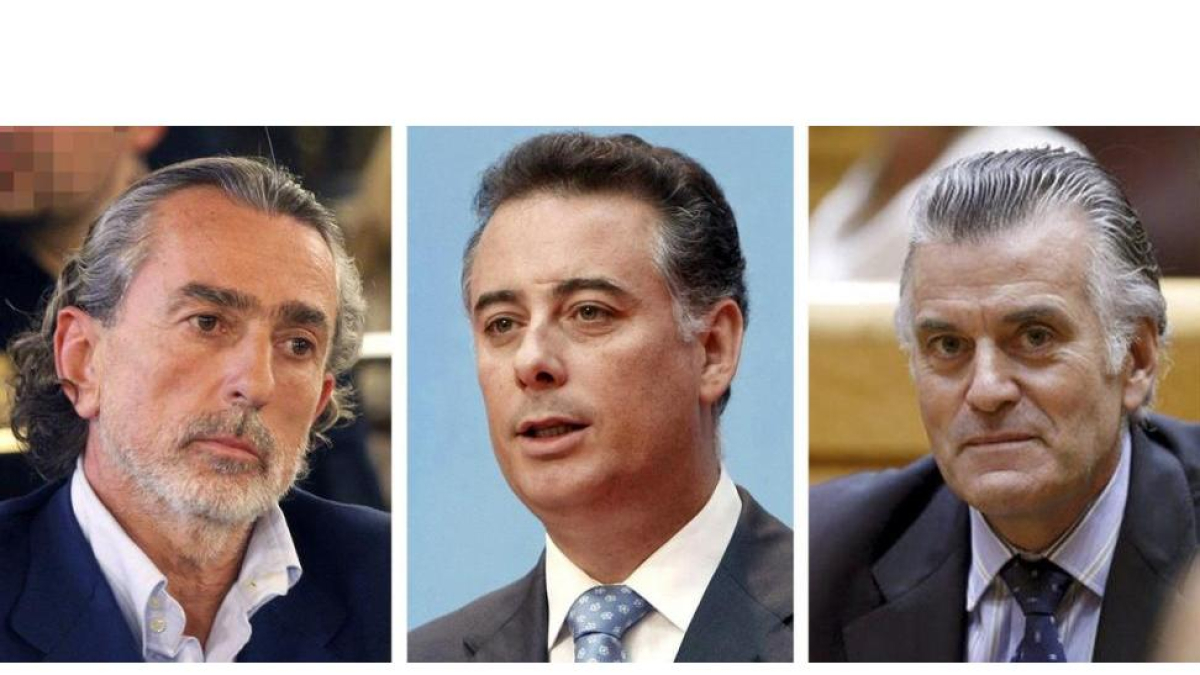 Combo de fotografías del empresario Francisco Correa, Alberto López Viejo el extesorero del PP Luis Bárcenas.