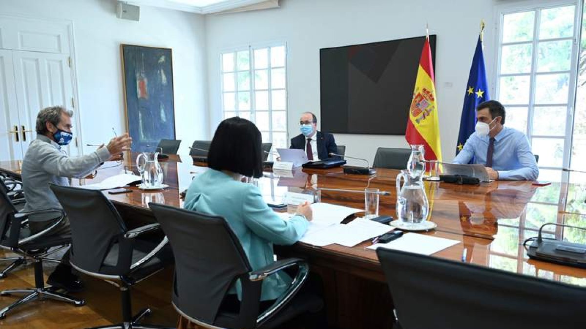 Pedro Sánchez preside el Comité de Seguimiento del coronavirus. BORJA PUIG DE LA BELLACASA
