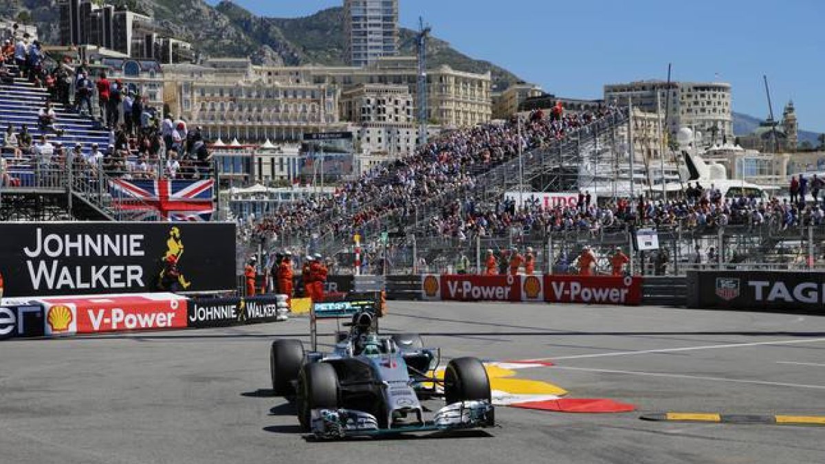Nico Rosberg, durante los entrenanientos del Gran Premio de Mónaco de F-1, este sábado.
