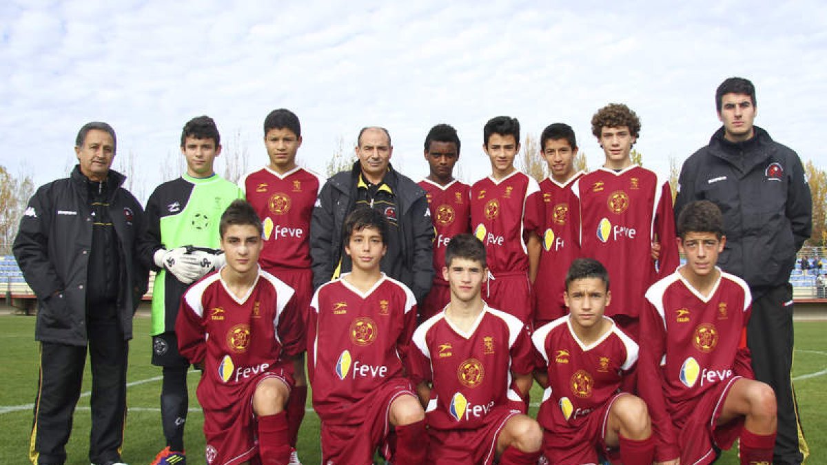 Formación de la selección de León sub 12.