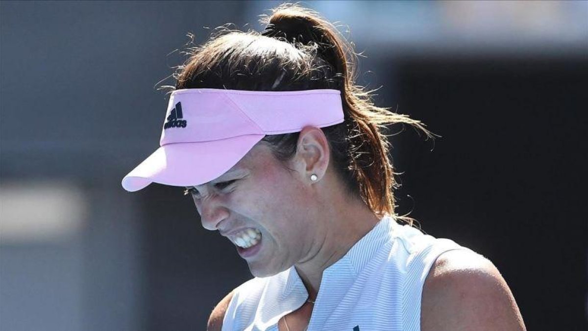 Muguruza en su derrota en el Open de Australia.
