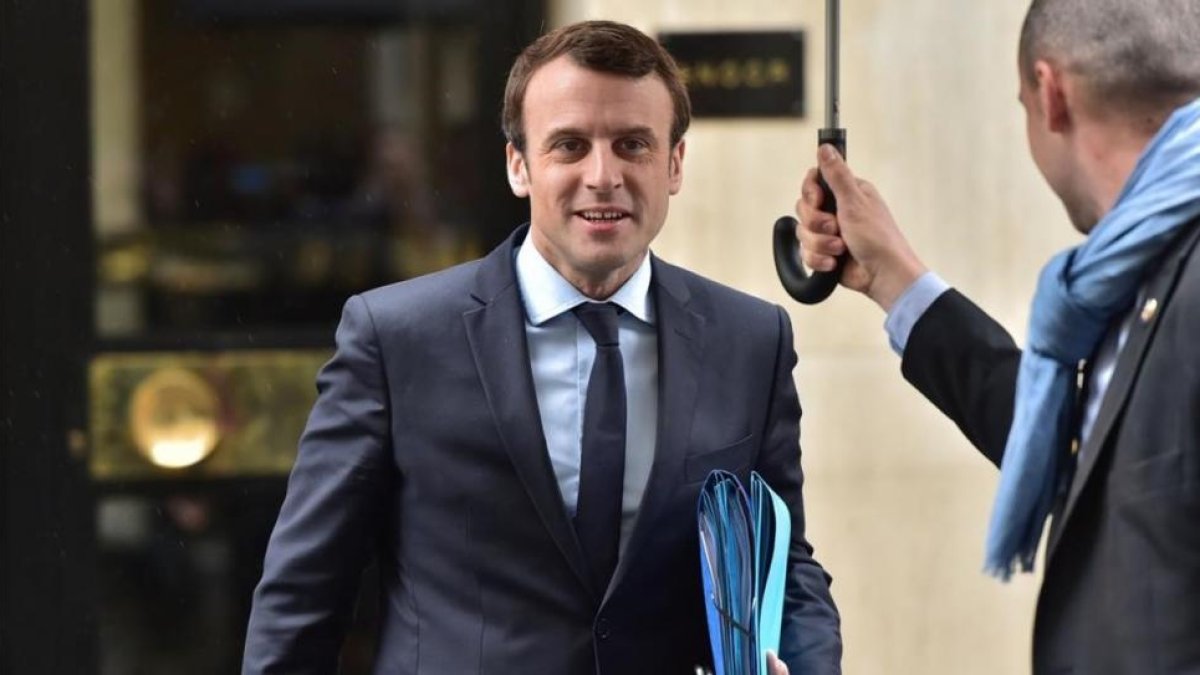 El candiato a la presidencia francesa, Emmanuel Macron.