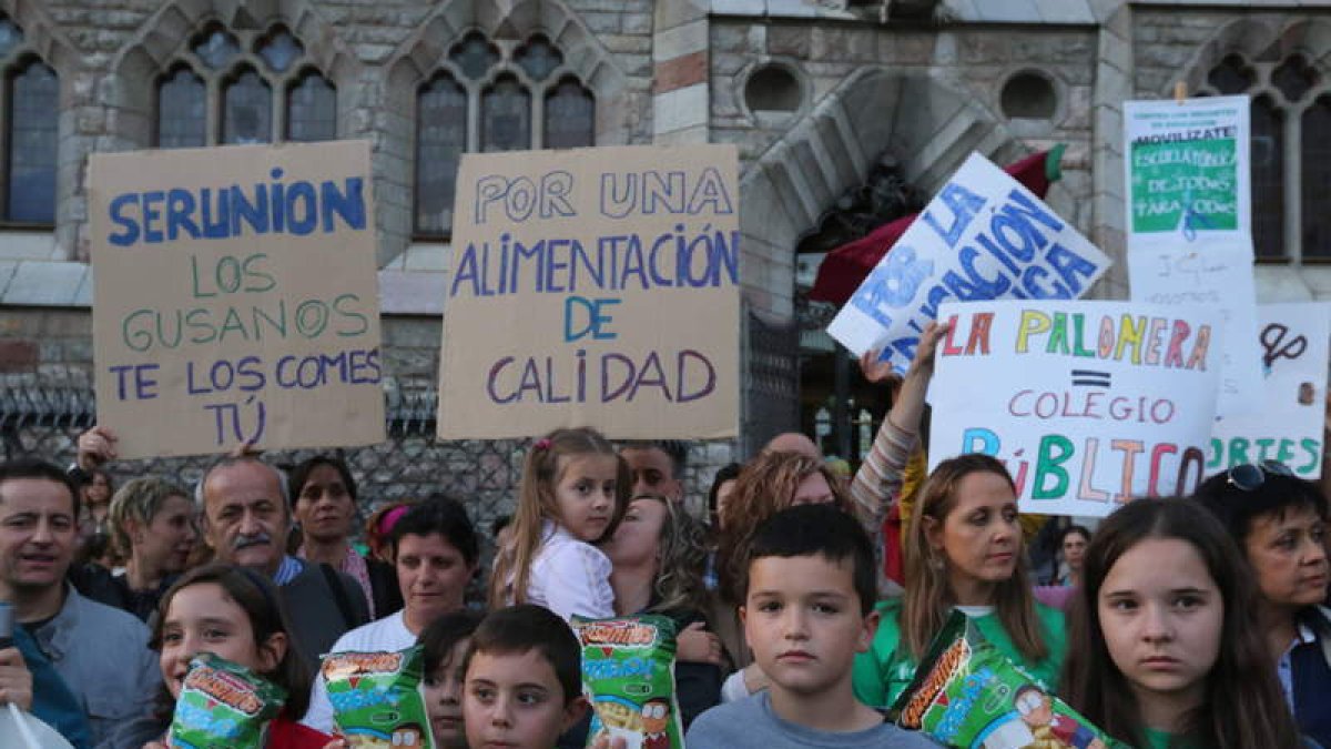 Los problemas con Serunión ya provocaron protestas en León el pasado mes de octubre