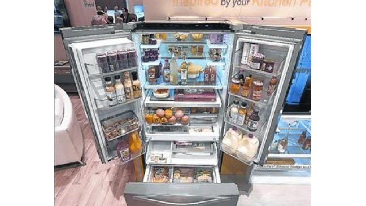 Whirlpool presentó esta nevera inteligente en el CES de Las Vegas.
