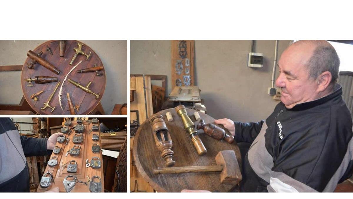 Las imágenes muestran tres tablas, como un mero detalle de los cientos de piezas antiguas restauradas y organizadas por Rubén Roldán. MEDINA