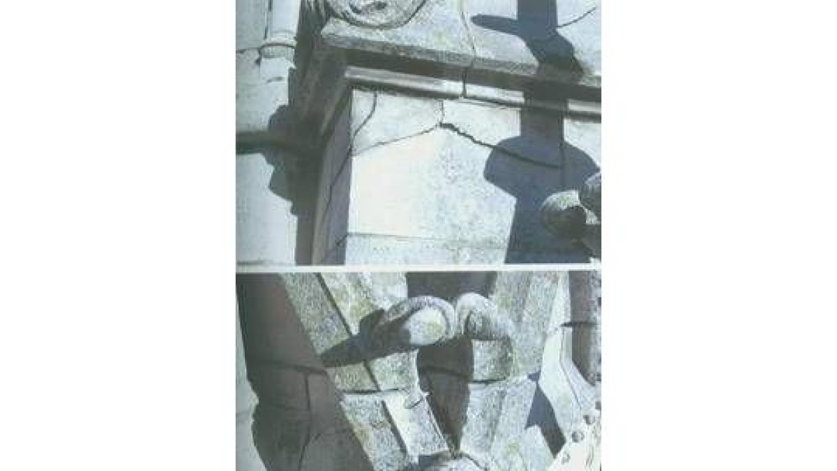 Imagen de la piedra desgastada y deteriorada por el tiempo