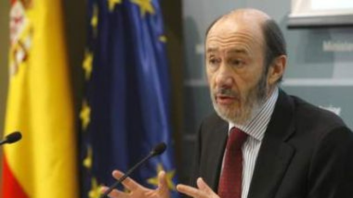 El ministro Alfredo Pérez Rubalcaba.