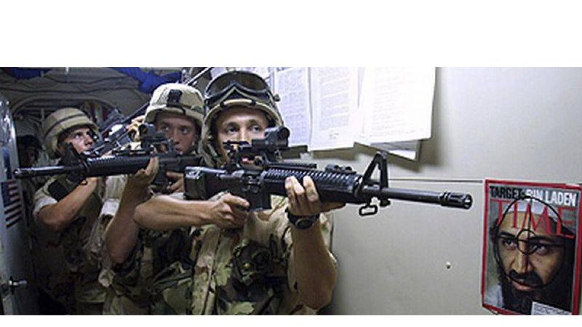 Práctica de combate del ejército estadounidense.