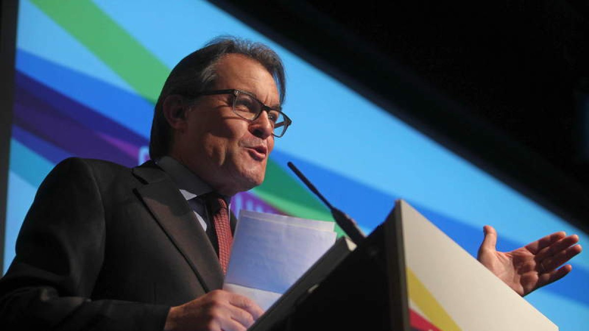 El presidente catalán, Artur Mas, en el día de ayer.
