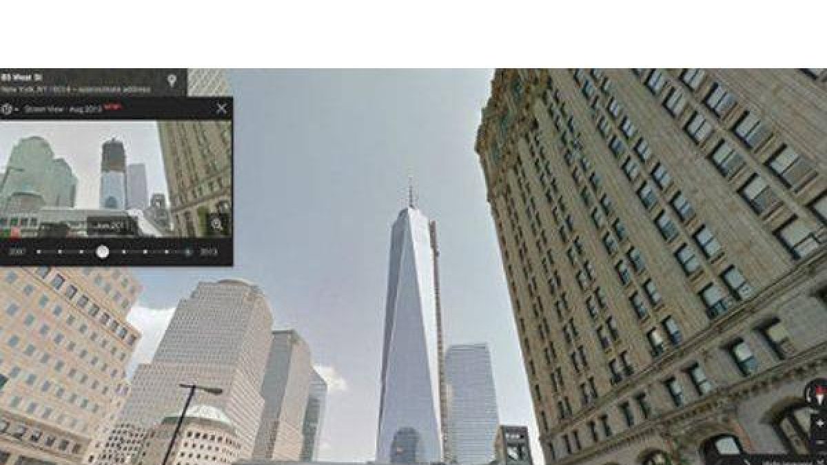 Construcción de la Torre Freedom, en Nueva York, uno de los lugares que pone como ejemplo Google de su 'cápsula del tiempo'.