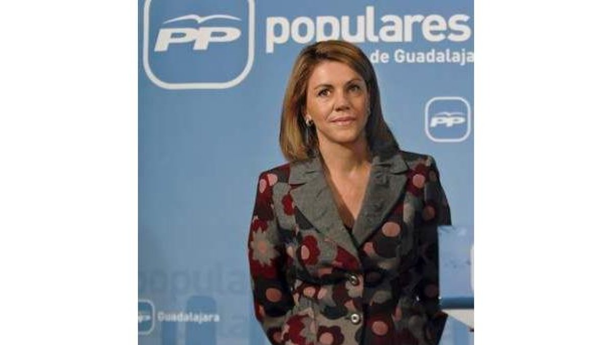 Cospedal, ayer, en un acto en Guadalajara.