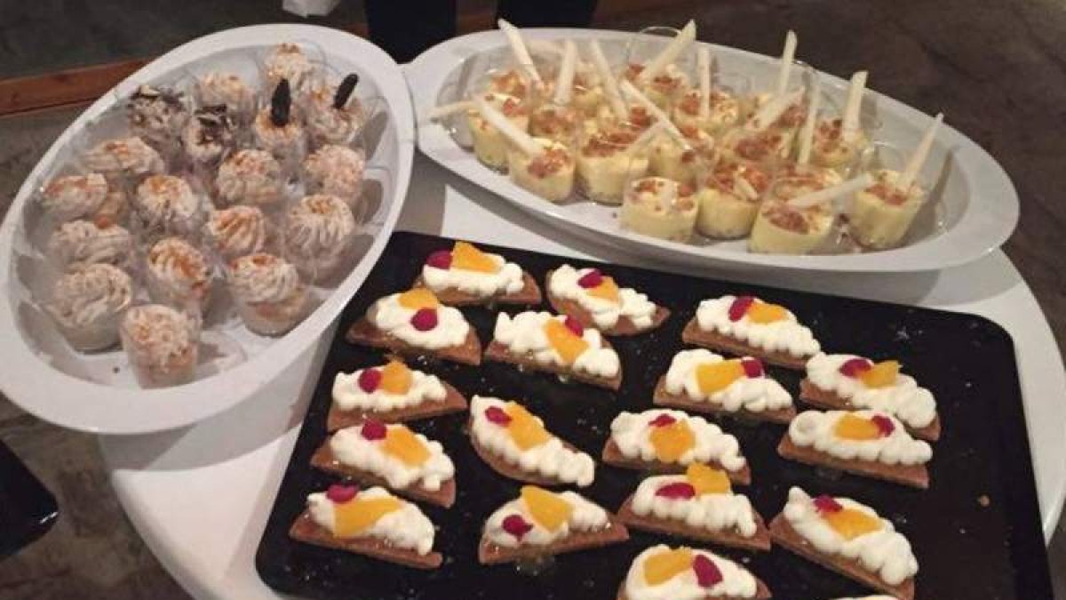 Varios de los postres que elaboraron los alumnos durante el último curso organizado por Dicarle.