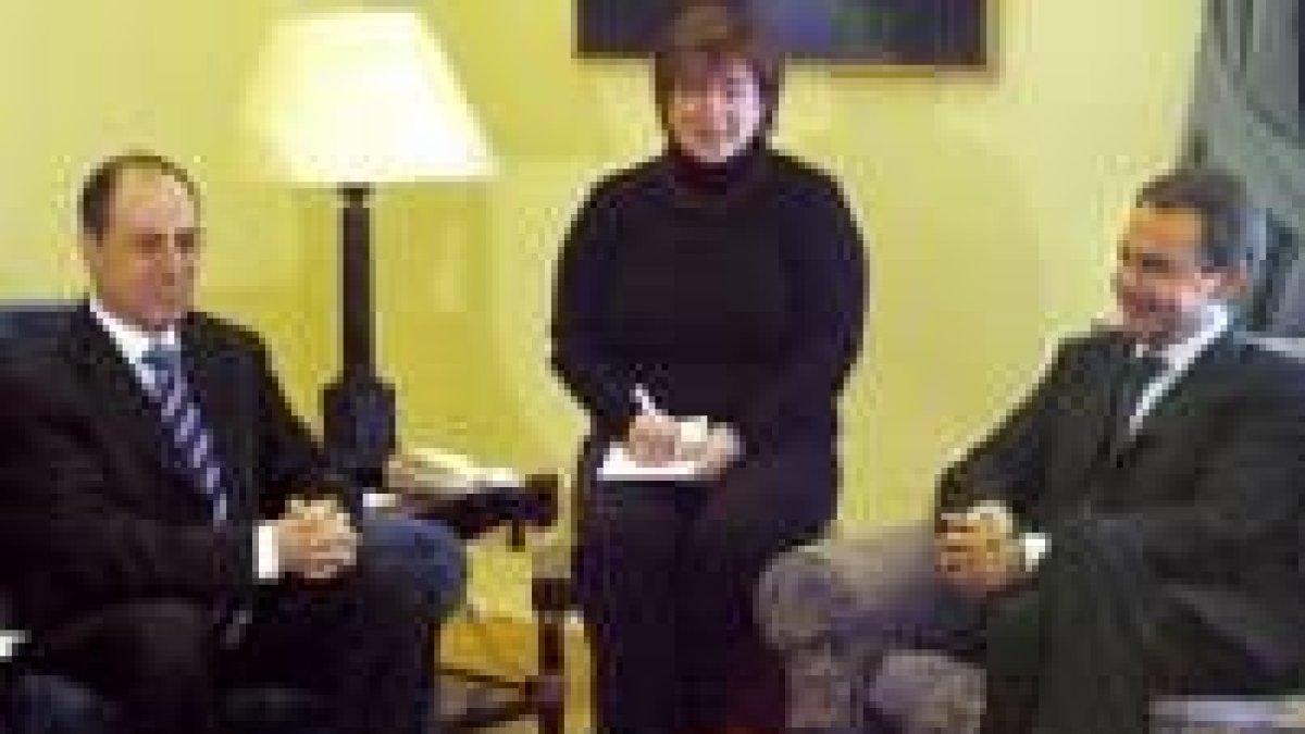 Zapatero con el ministro de Extreriores de Israel, Silván Salom