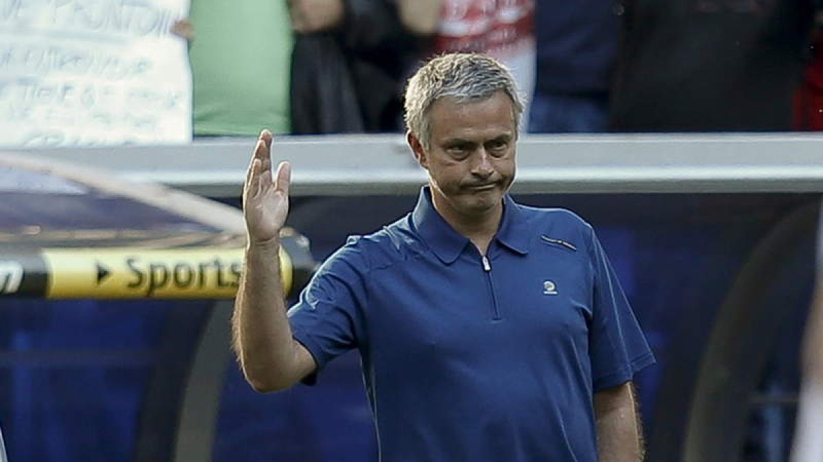 José Mourinho, el día de su despedida en el Santiago Bernabéu.