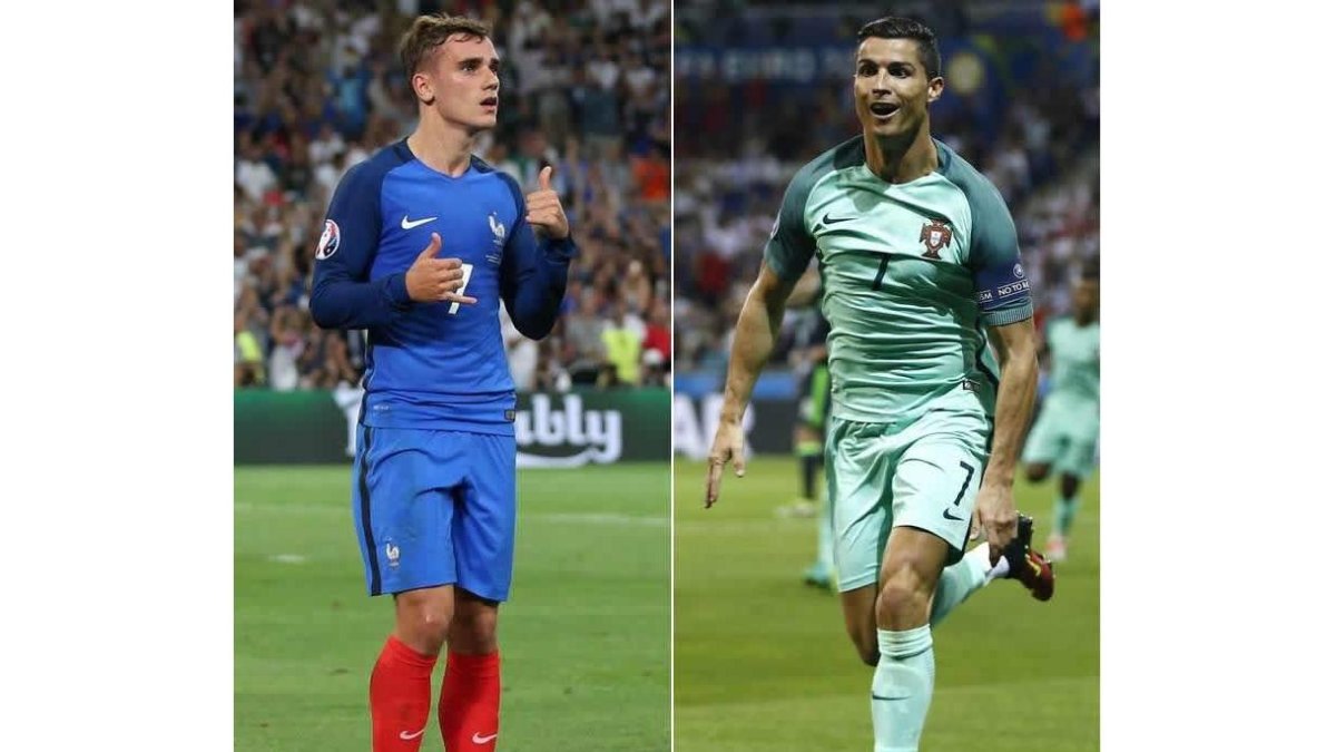 Griezmann reta hoy a Cristiano en el gran final de la Eurocopa entre Francia y Portugal. BOZOGLU/ABEDIN