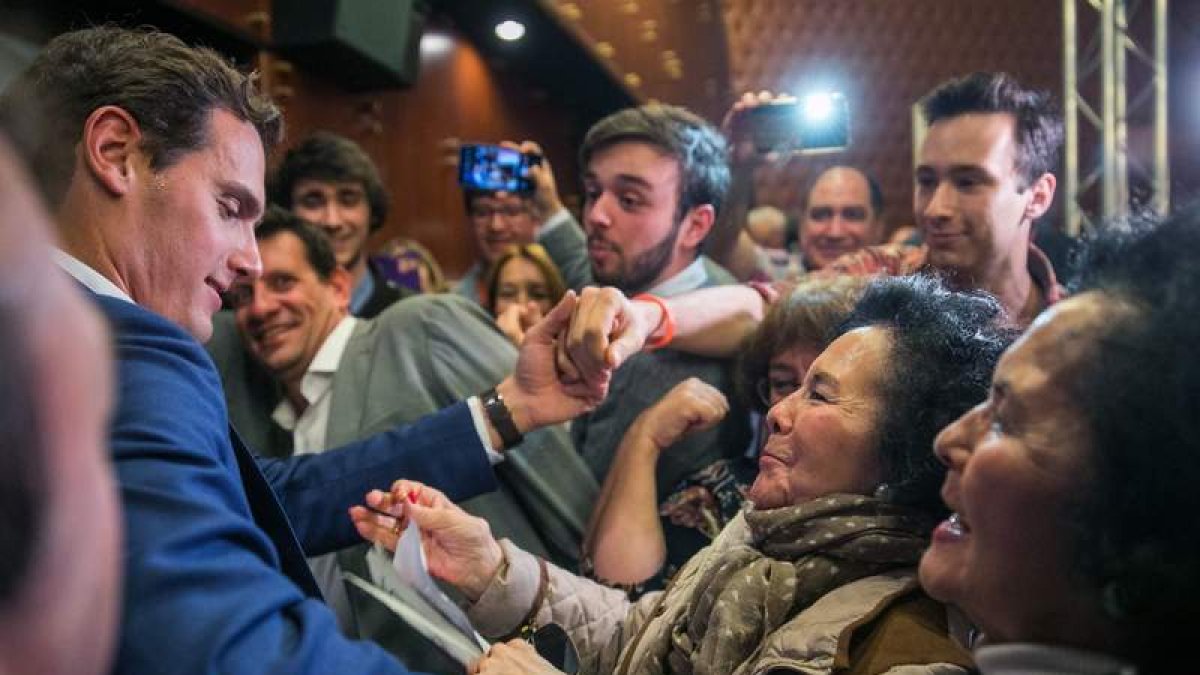 Albert Rivera en Zaragoza. JAVIER CEBOLLADA