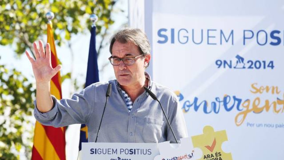 Artur Mas, en la celebración del 'Dia de CIU', en Manresa.