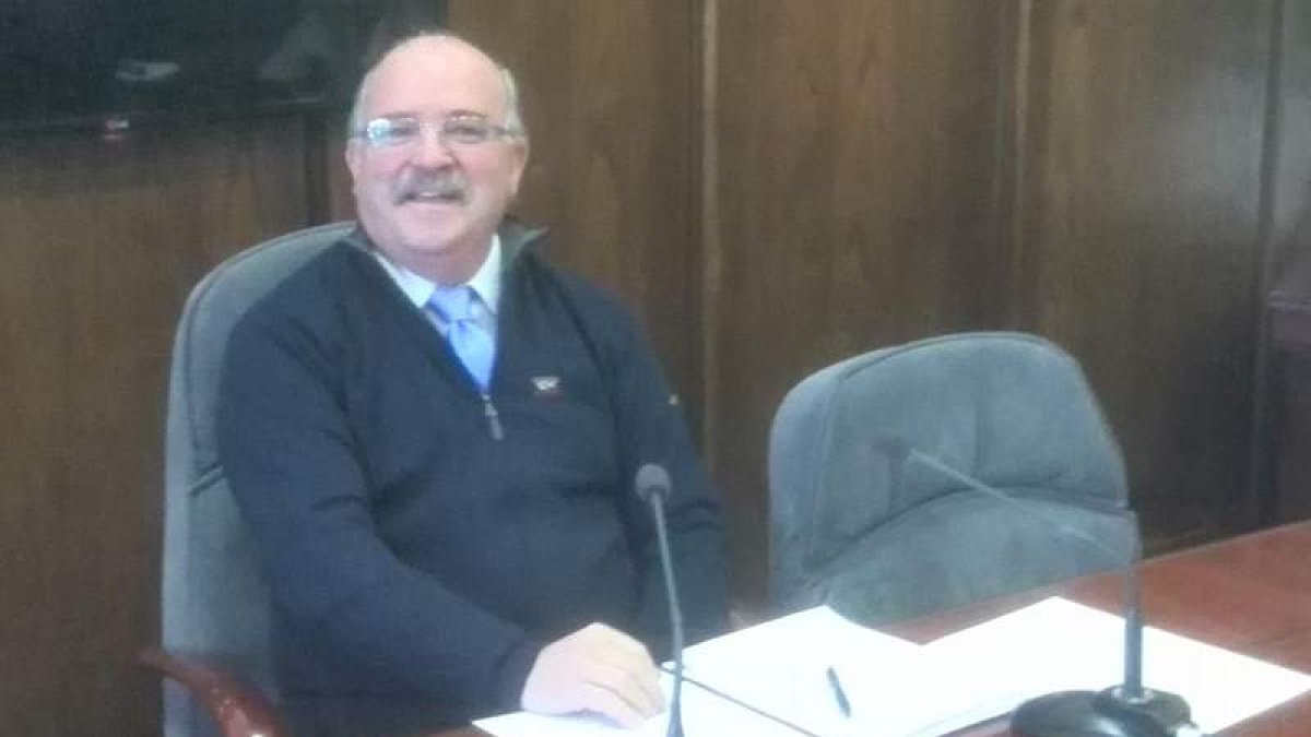 Emilio Cubelos en la rueda de prensa de este viernes.