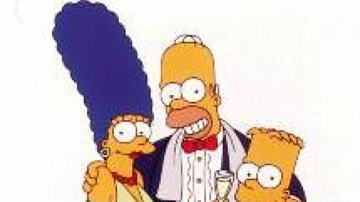 Imagen de tres de los protagonistas de «Los Simpson»