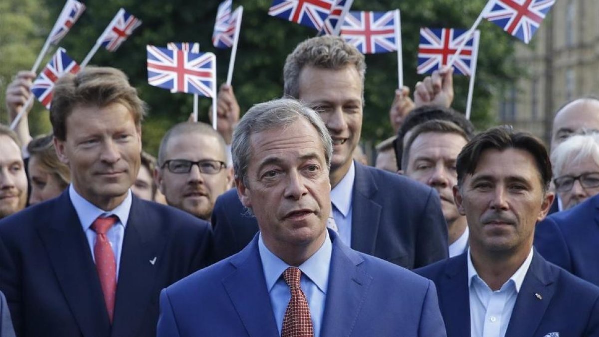 Farage, el 24 de junio del 2016, tras la victoria del brexit en el referéndum.