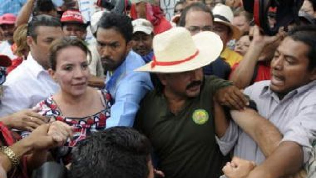 La primera dama de Honduras, Xiomara Castro, ayer.