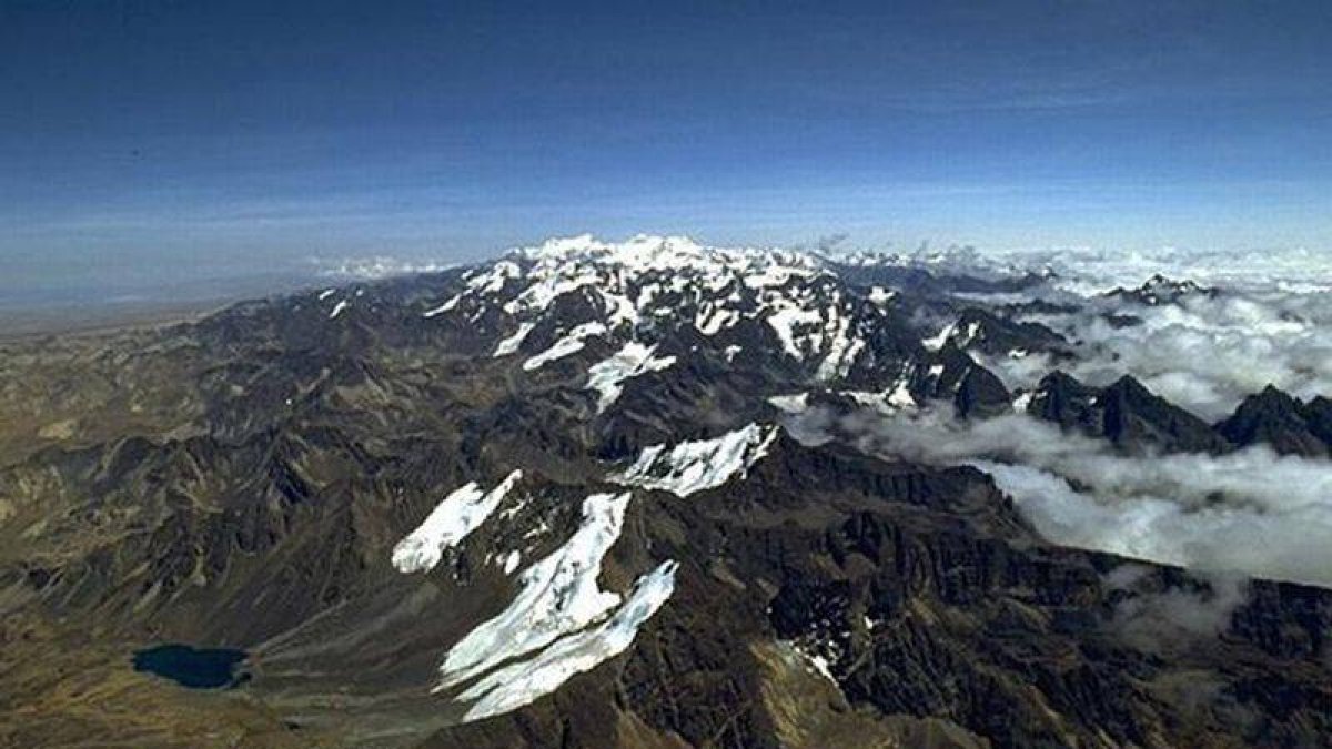 Un glaciar en retroceso en los Andes.