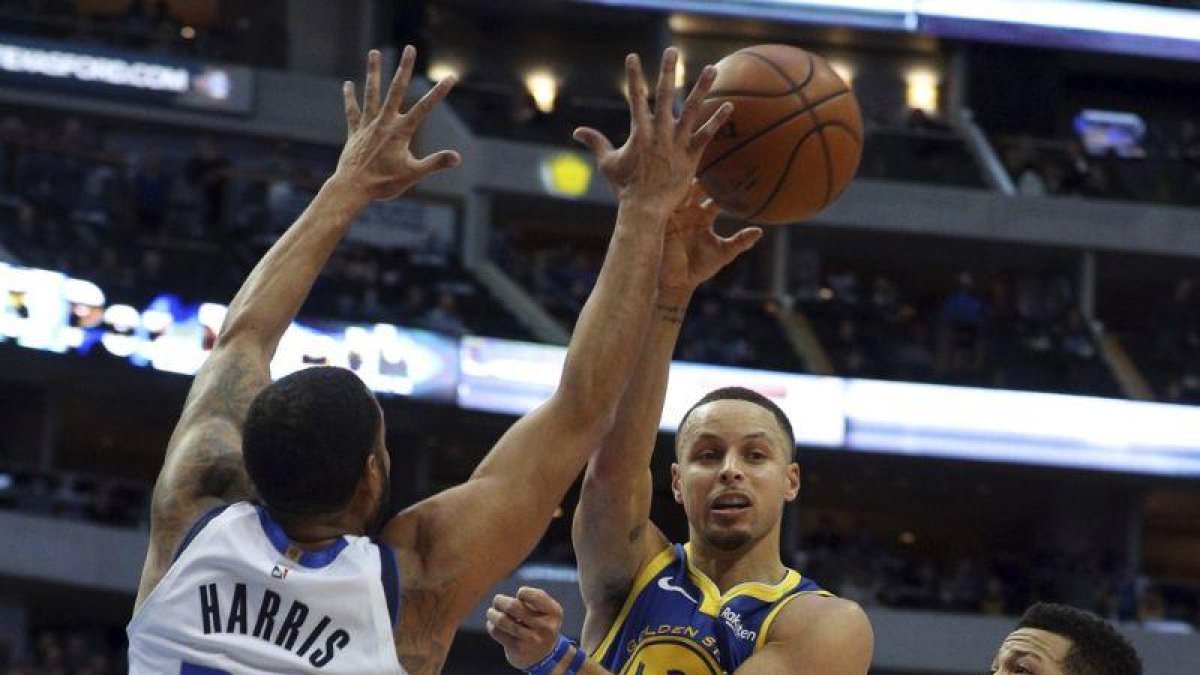 Curry, en acción.