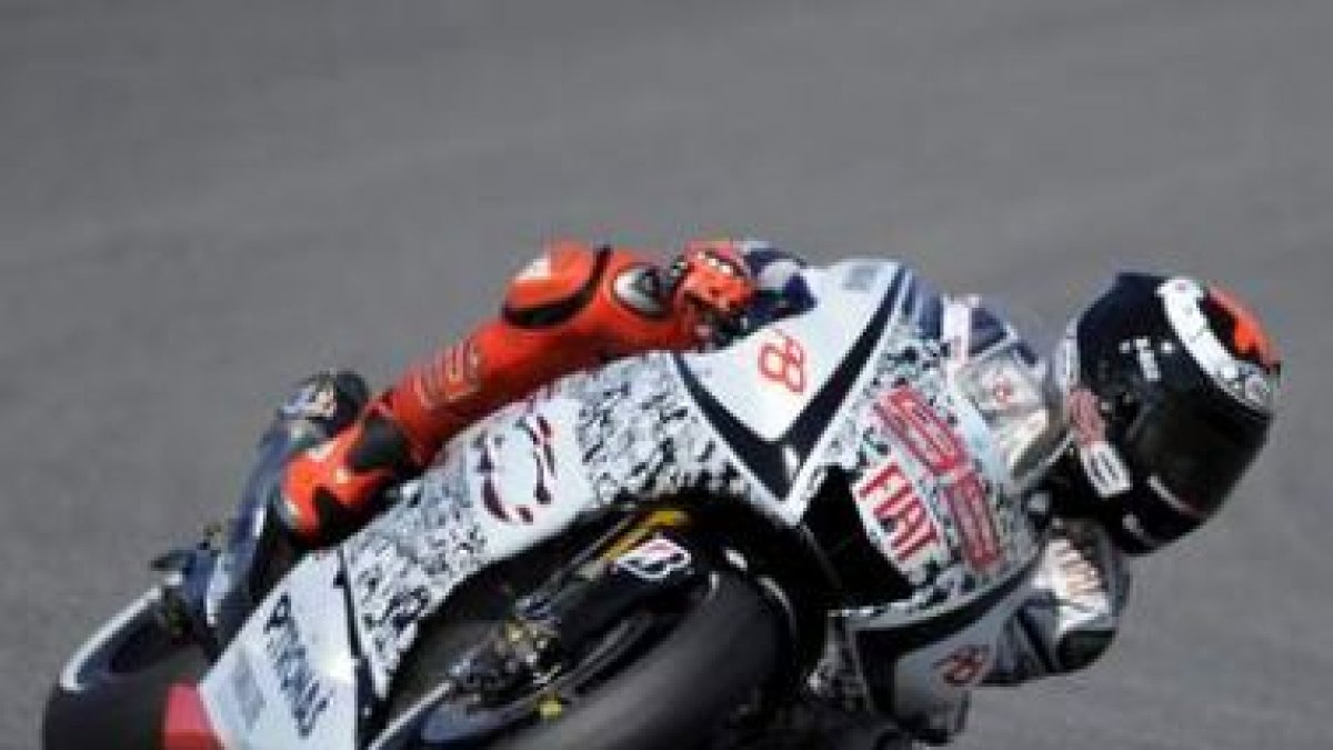 Jorge Lorenzo, en los entrenamientos cronometrados de ayer en el circuito de Laguna Sena.