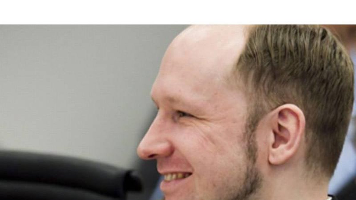 Anders Behring Breivik, acusado por matar 77 víctimas en Noruega.