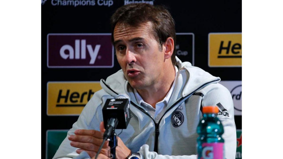 El entrenador del Real Madrid, Julen Lopetegui, debuta mañana con el Madrid en partido oficial. K.B.