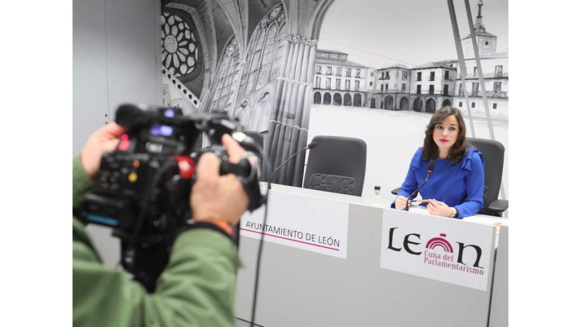 Villarroel, en la rueda de prensa de ayer. RAMIRO