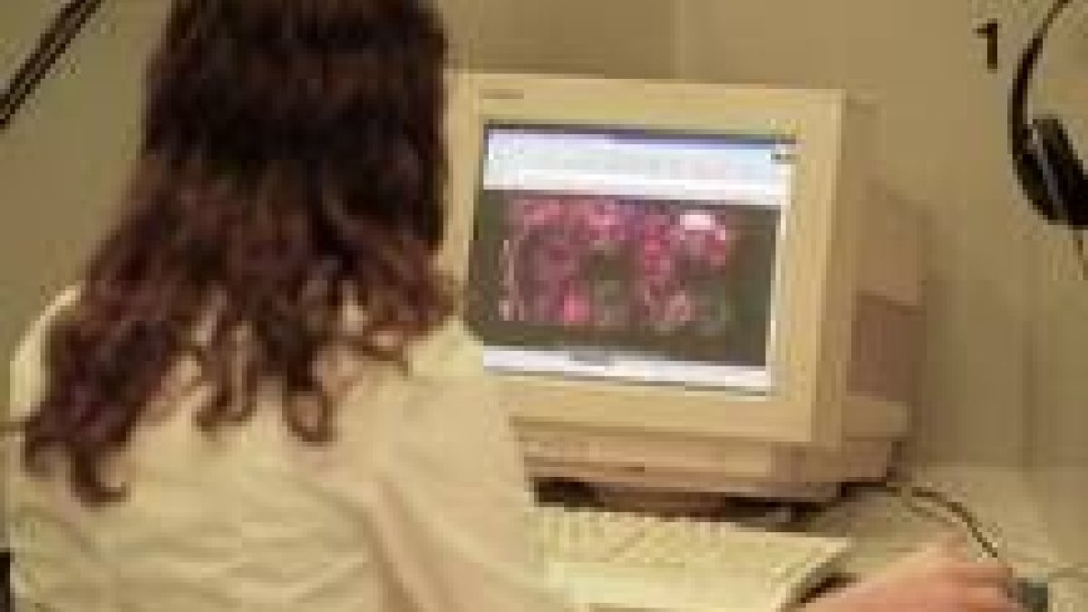 Jóvenes navengando en un cibercentro de la capital leonesa