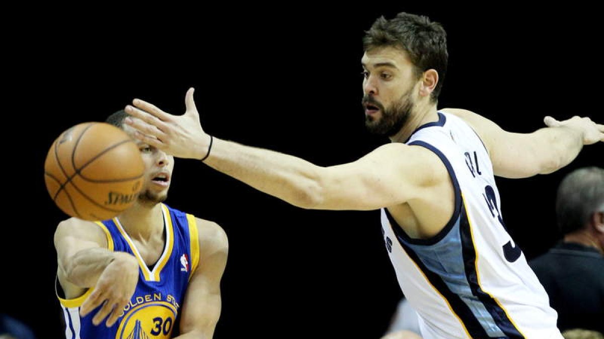 Marc Gasol en un partido ante los Warriors.