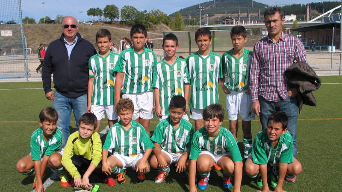 Formación del Laciana que milita en el grupo B de la 2.ª División Provincial Alevín.