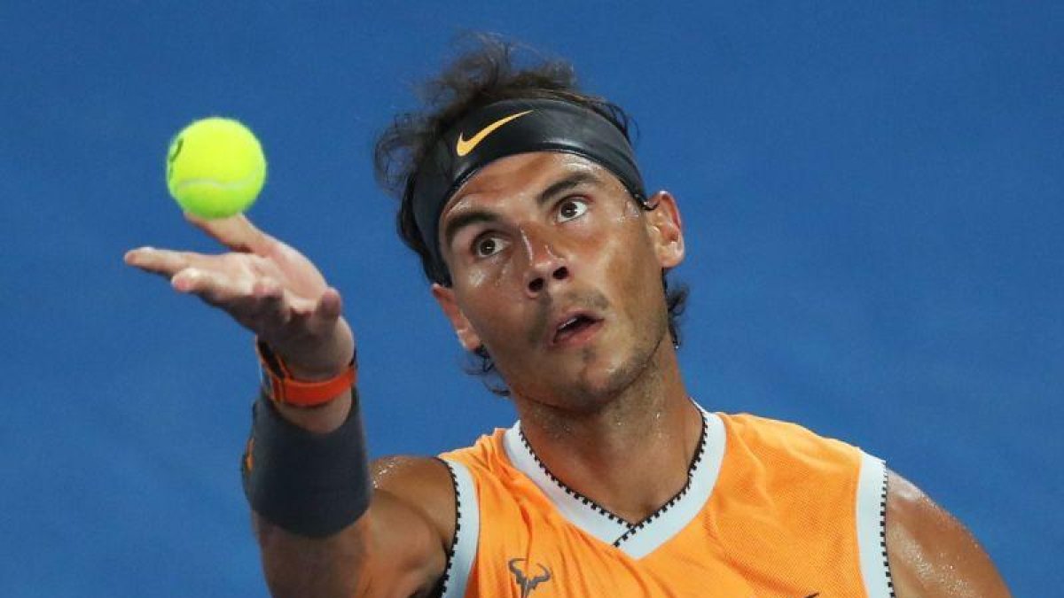 Rafael Nadal, durante el encuentro de segunda ronda de Australia.
